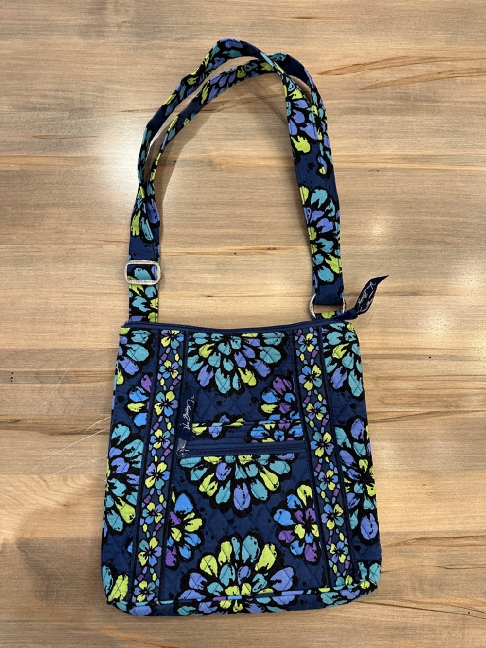 Vera Bradley Navy Floral Quilted Crossbody Bag